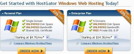 HostGator虚拟主机Windows方案